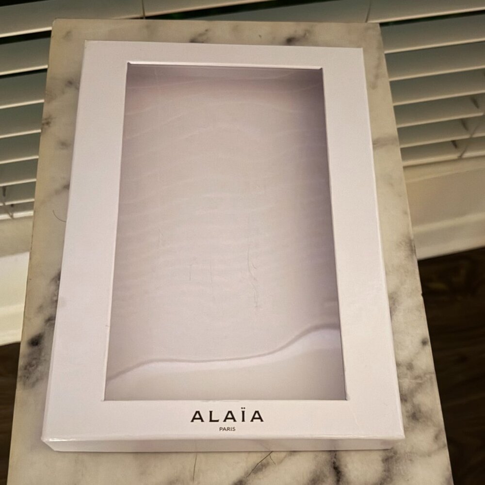 Alaïa Paris White Gift Box for Clutch Display Storage Clear Window 10.75x7.5